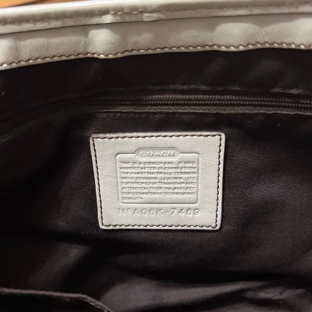 Vintage Coach Cream Legacy Flap Shoulder Bag